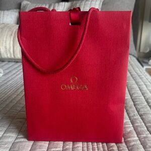 Omega Crimson Red Gift Bag